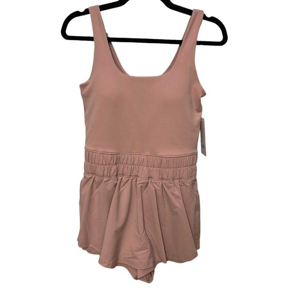 YOGALICIOUS Lux Pati Hybrid Skort Romper In Pale Mauve XL